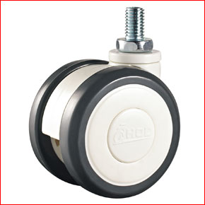 VI-H9-TWPU-TH-2.5 Medical Twin Wheel Caster Wheels 2.5